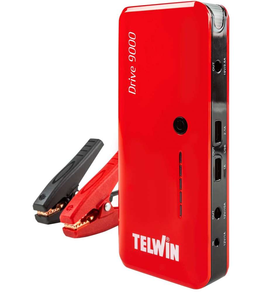 Avviatore Booster Portatile Drive 9000 Telwin Per Auto E Moto in