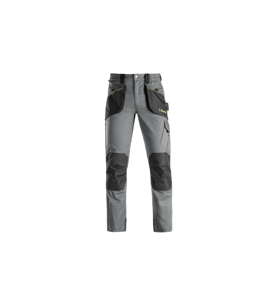 Pantaloni da lavoro slick grigio/nero, tg s - kapriol