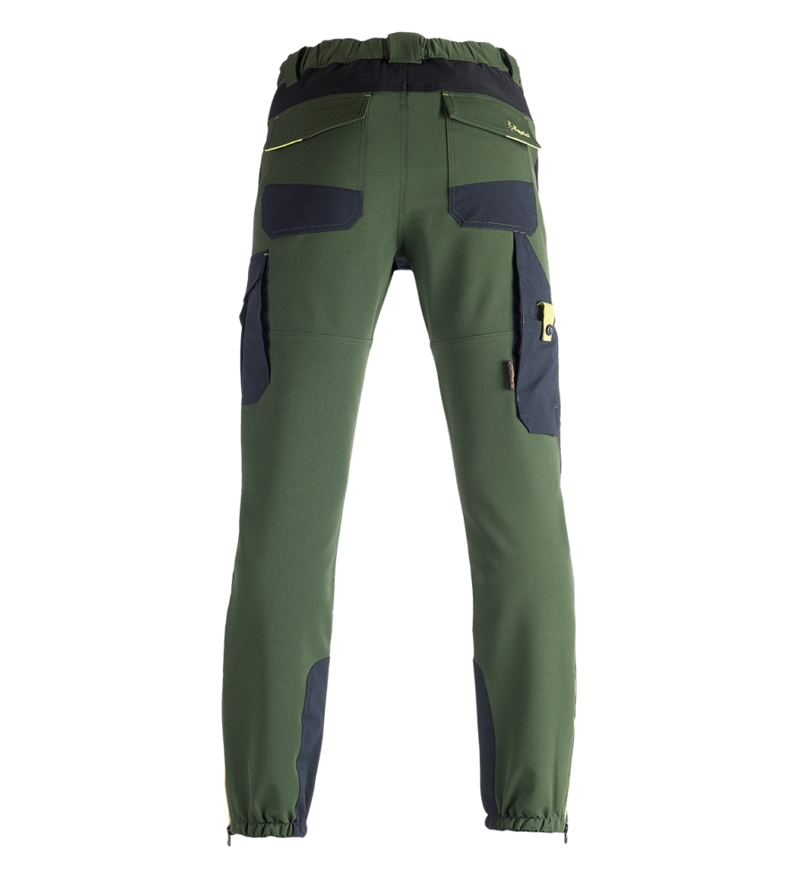 Pantaloni da lavoro dynamic giardiniere verde/nero, tg m - kapriol