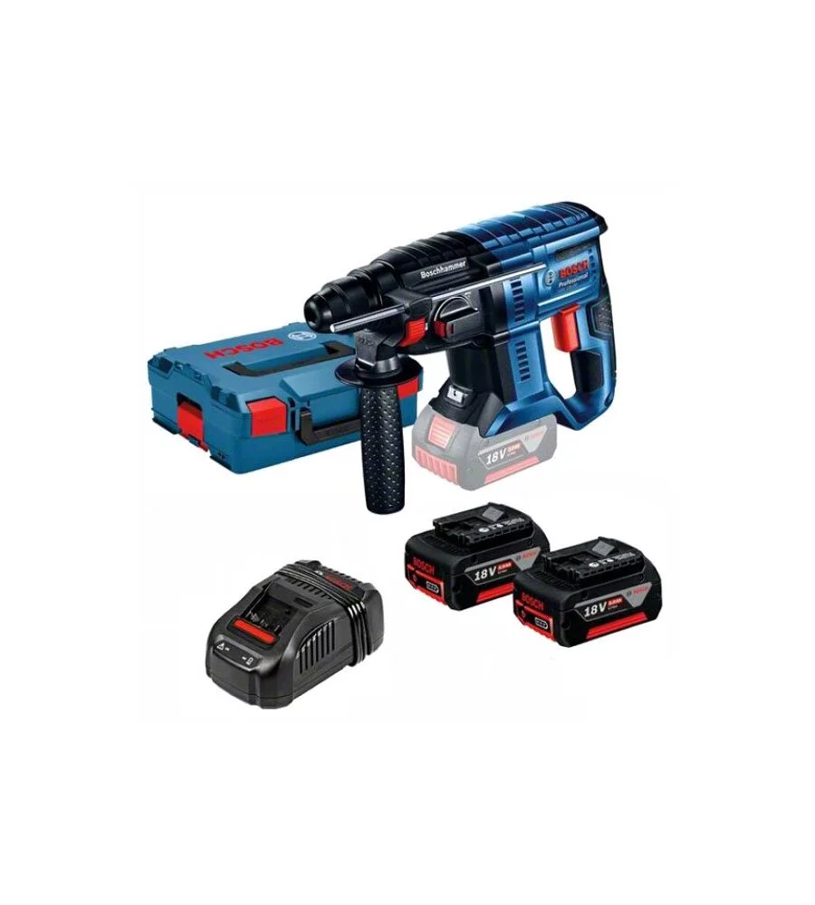 Trapano tassellatore a batteria gbh18v-20 con 2 batterie 18v 4ah sds professionale bosch blu