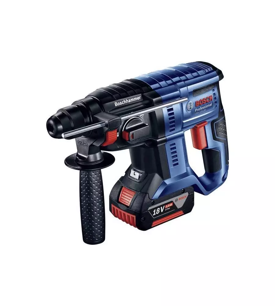 Trapano tassellatore a batteria gbh18v-20 con 2 batterie 18v 4ah sds professionale bosch blu