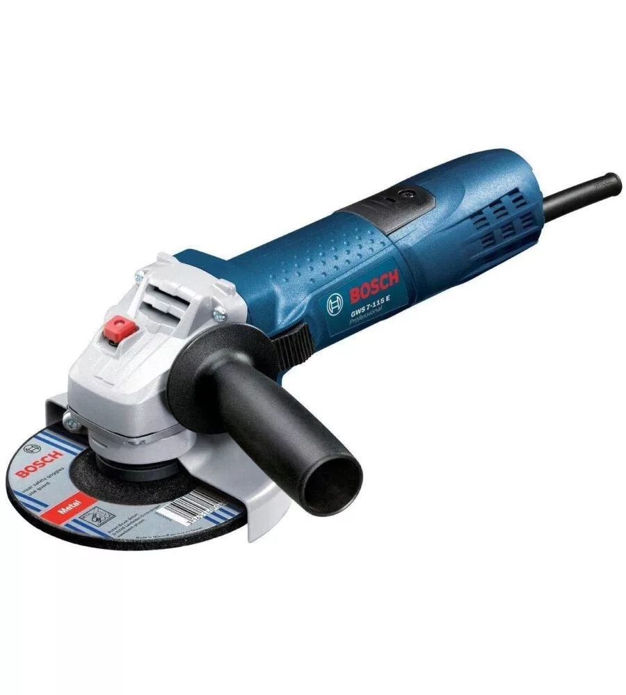 Smerigliatrice angolare gws7-115e 115mm 720w con regolazione numero di giri professionale bosch blu