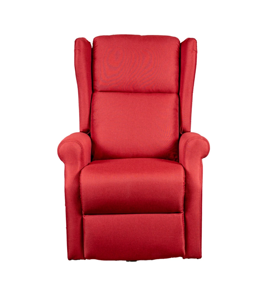 Poltrona con recliner elettrico bellahome "berg" tessuto bordeaux, 72,5x94x109 cm