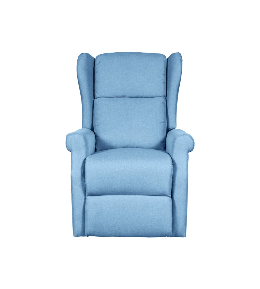 Poltrona con recliner elettrico bellahome "berg" tessuto azzurro, 72,5x94x109 cm