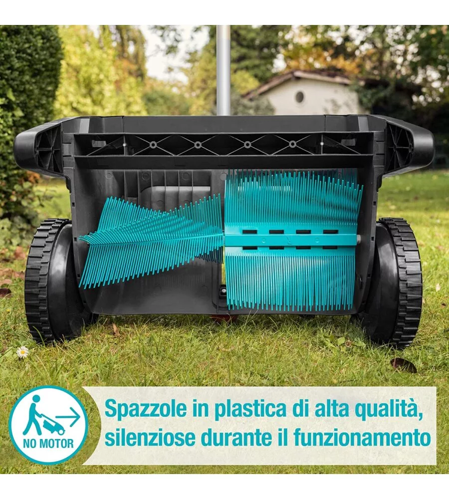 Spazzatrice raccogli foglie manuale gardena "3565-20" larghezza lavoro 49 cm