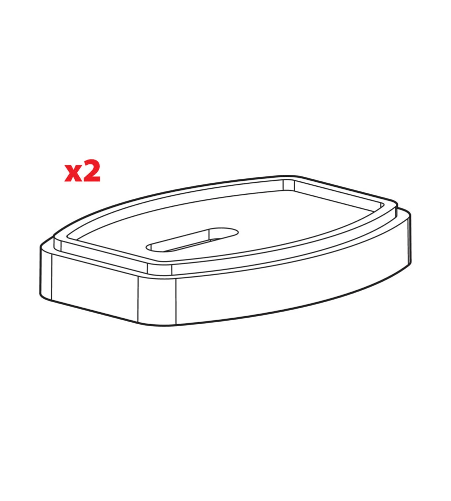 Set 2 distanziali per tamponi kit attacchi kargo - h = 13 mm  n99985