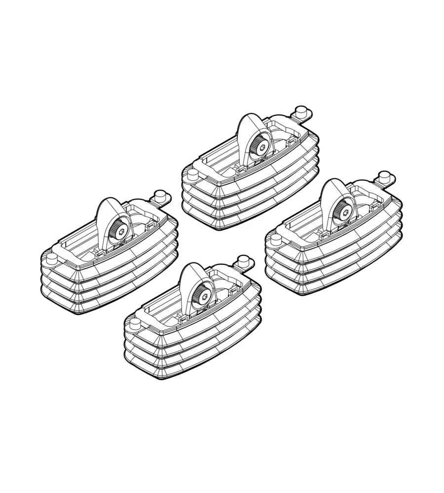 Kit attacchi per barre auto portatutto fiat croma (no railing) 05/05>  n21053