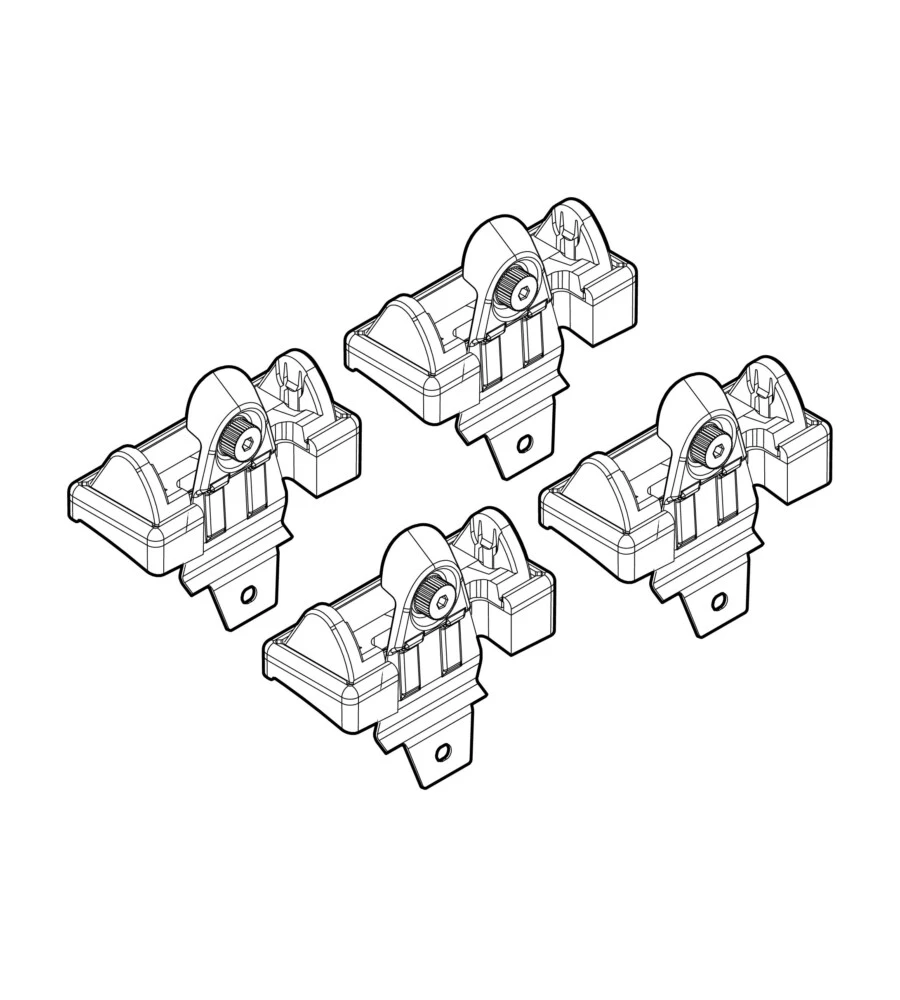 Kit attacchi per barre auto portatutto chevrolet niva 01/03>  n21048