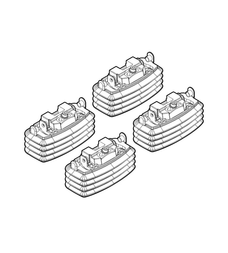 Kit attacchi per barre auto portatutto mazda3 4/5p 1/04>3/09,6 4d 9/02>3/08  n21027