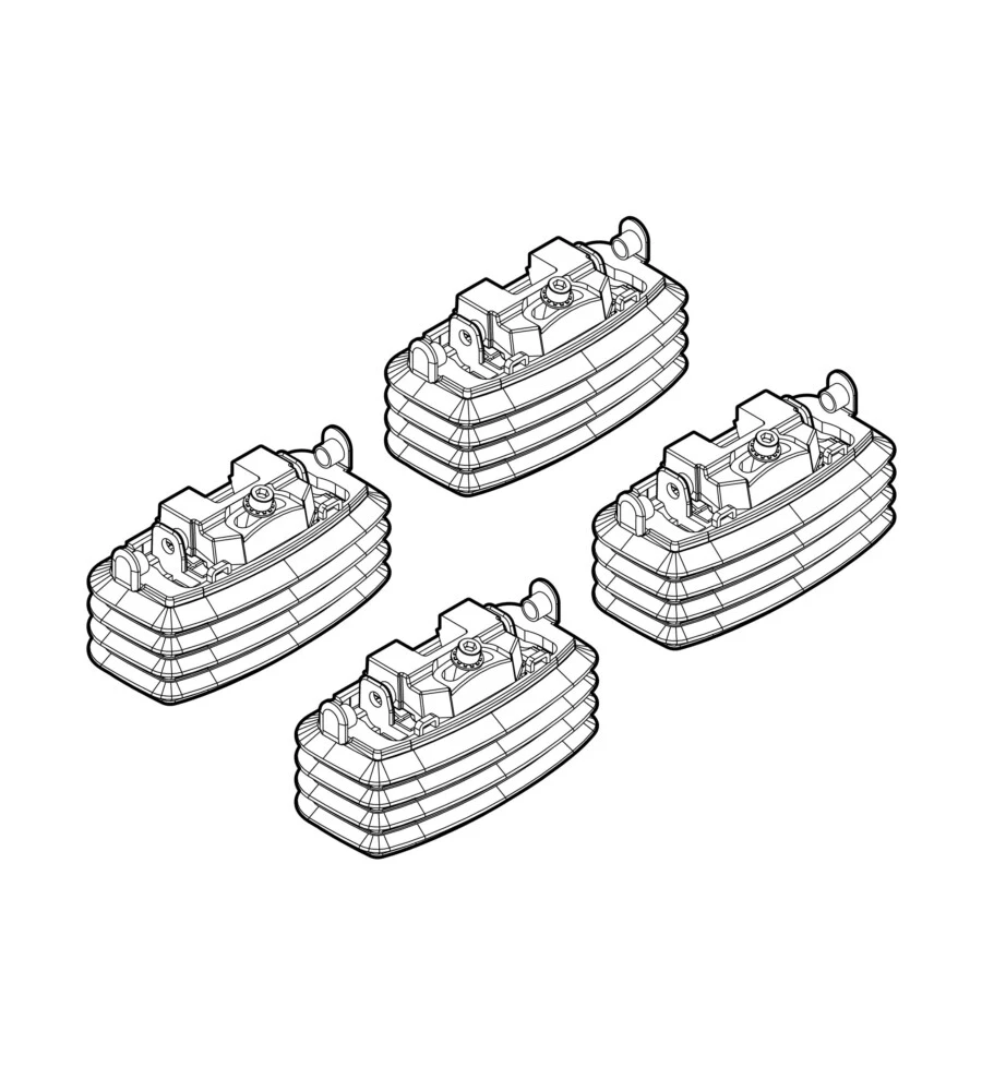 Kit attacchi per barre auto portatutto mercedes classe e (w211) 03/02>02/09  n21018