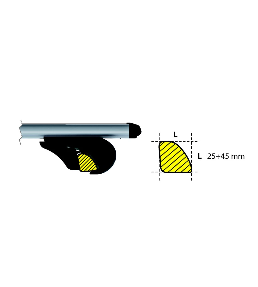 Kit 4 piedi per barre in alluminio rail-kit alu  n20012