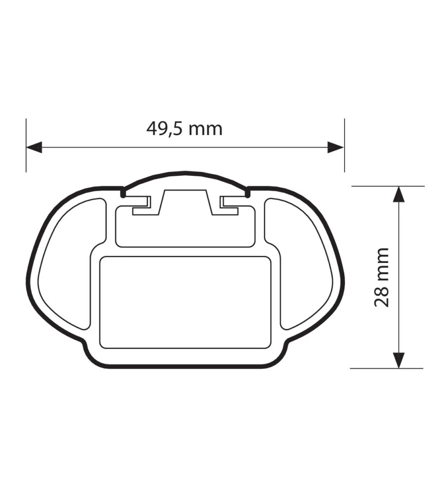 Coppia barre portatutto in alluminio in-rail alu - l - 127 cm  n15056