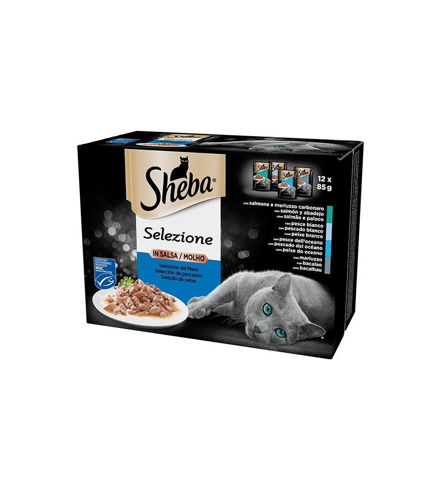 Sheba - multipack umido per gatti in salsa 12 pz