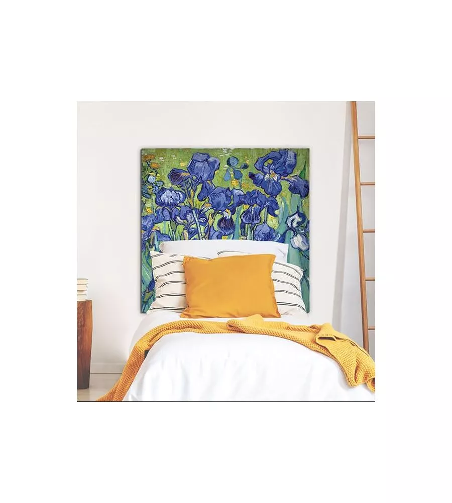 Testiera adesiva "van gogh irises" per letto singolo, 78x95 cm