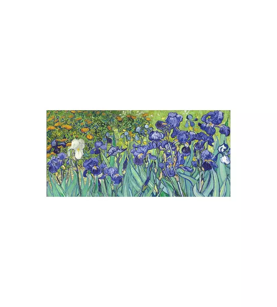 Testiera adesiva "van gogh irises" per letto matrimoniale, 78x165 cm