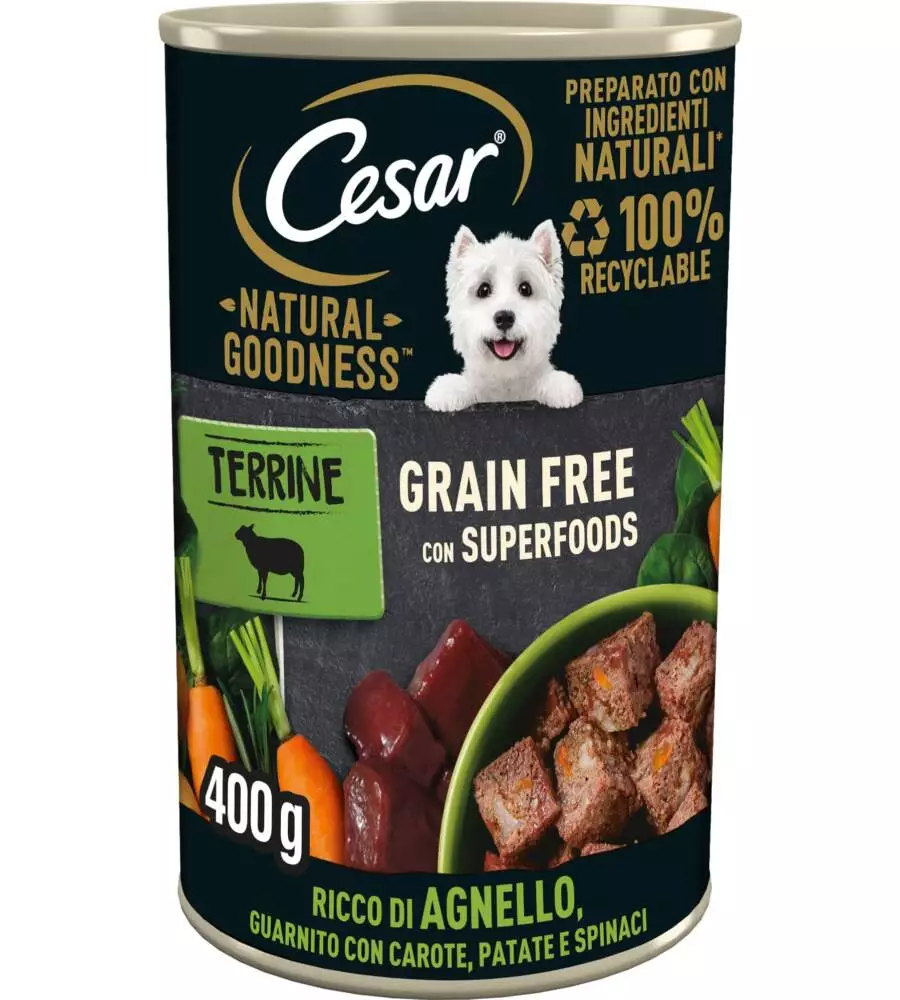 Cesar - umido per cani agnello e carote 400 gr