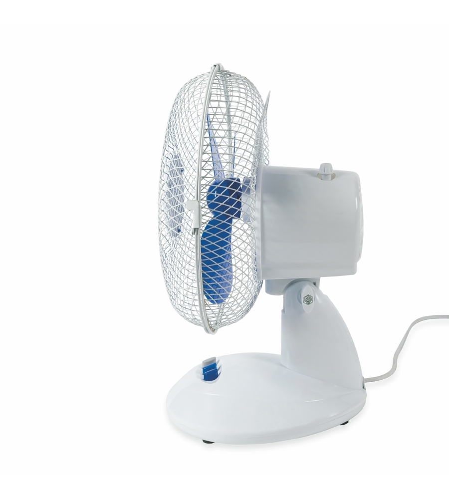 Ventilatore da tavolo bianco con lame, 25 w 23cm