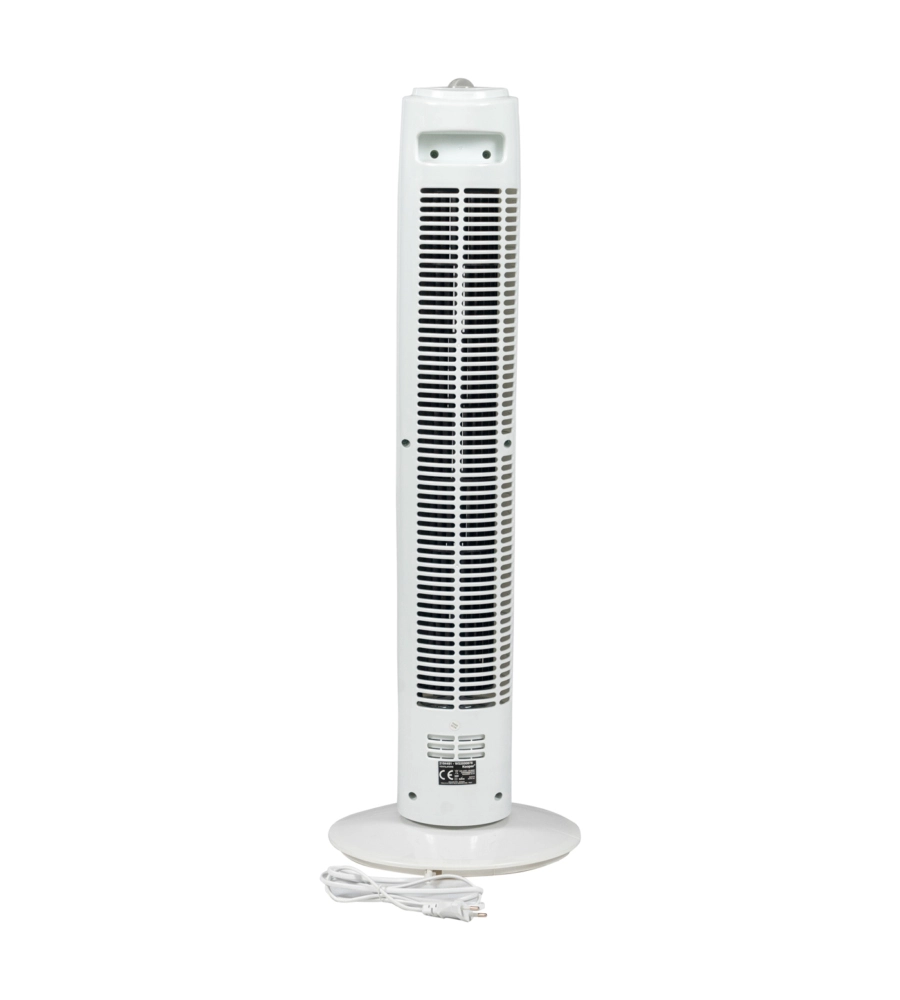 Ventilatore bianco a torretta con timer, 45 w