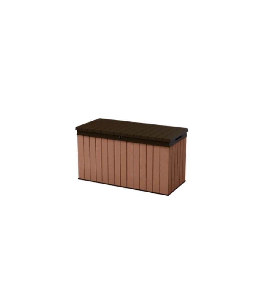 Baule d esterno keter "darwin box 150g" in resina marrone, 142,9x65,5x78,2 cm