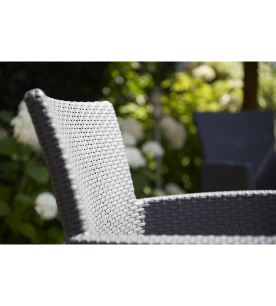 Poltrona da giardino "iowa dining chair" con cuscino colore grafite, 89x60x62 cm - keter