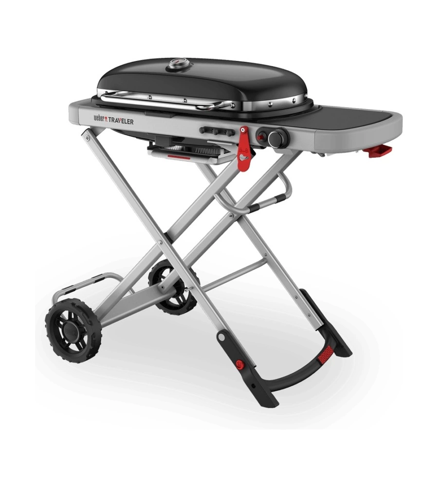 Barbecue a gas portatile weber "traveler" con griglia 63,5x34,3 cm