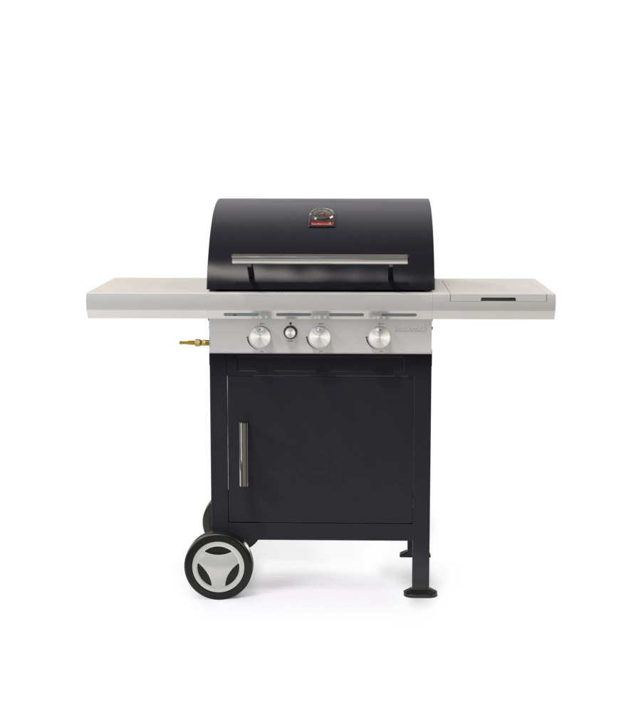 Barbecue a gas 3 fuochi barbecook "spring 3112" con griglie in ghisa, 133x57x115 cm