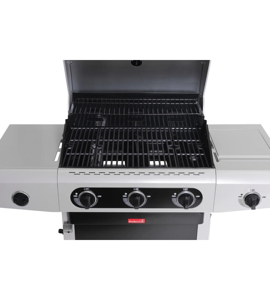 Barbecue a gas 3 fuochi barbecook "siesta 310" con fornello laterale