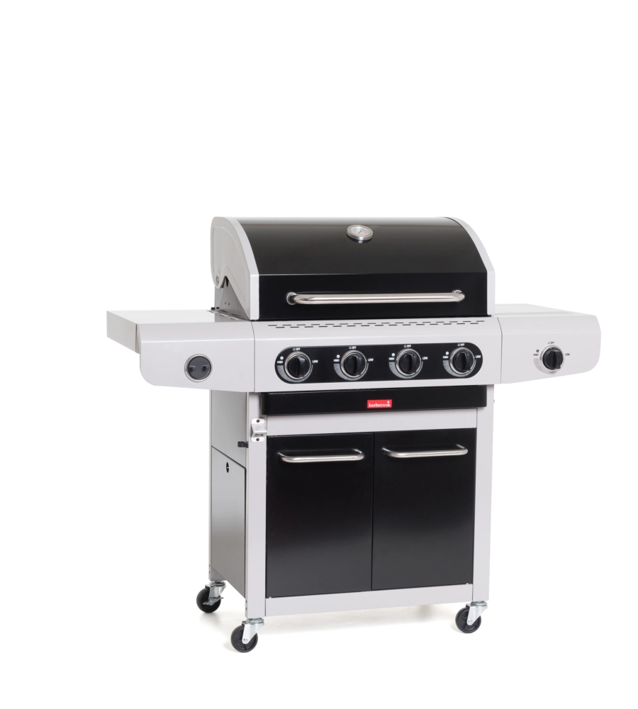 Barbecue a gas barbecook "siesta 412" con fornello laterale, 4 fuochi