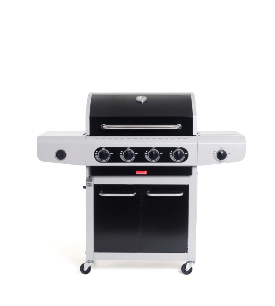 Barbecue a gas barbecook "siesta 412" con fornello laterale, 4 fuochi