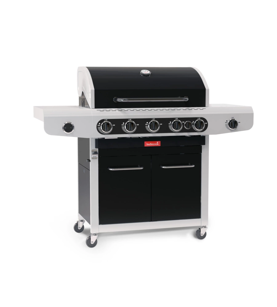 Barbecue a gas 5 fuochi barbecook "siesta 612" con fornello laterale