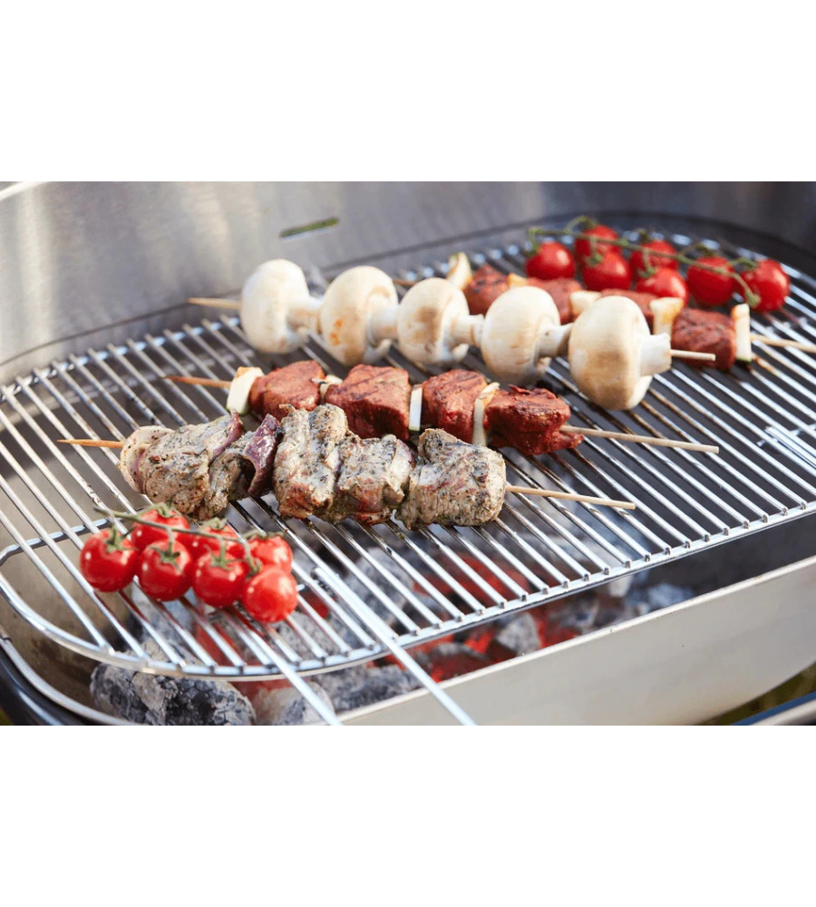 Barbecue a carbonella barbecook "loewy 55" in acciaio inox, 55x33 cm