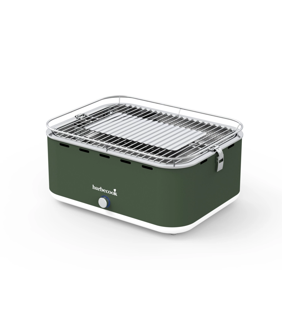 Barbecue a carbonella portatile da tavolo barbecook "carlo" verde, 38,5x28,5 cm