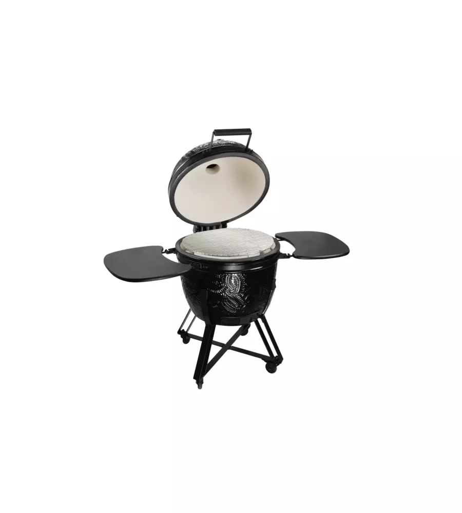 Barbecue a carbonella barbecook "kamal" nero in ceramica, diametro 53 cm