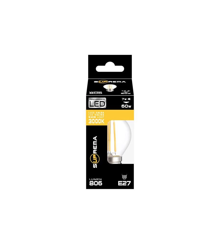 Lampadina led "sferetta" luce calda, 60w e27