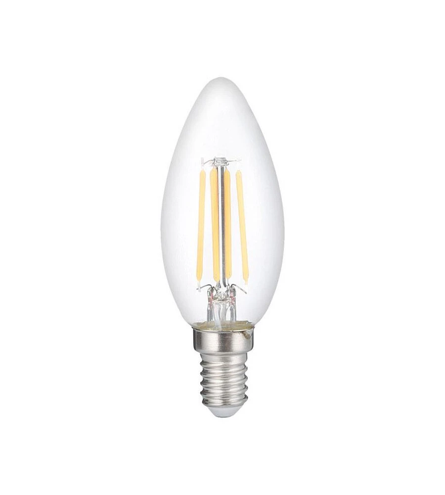 Lampadina led "oliva" luce bianca, 60w e14