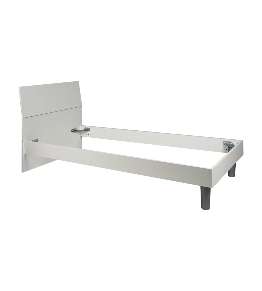 Letto singolo "giotto" bianco, 89,5x205x88 cm