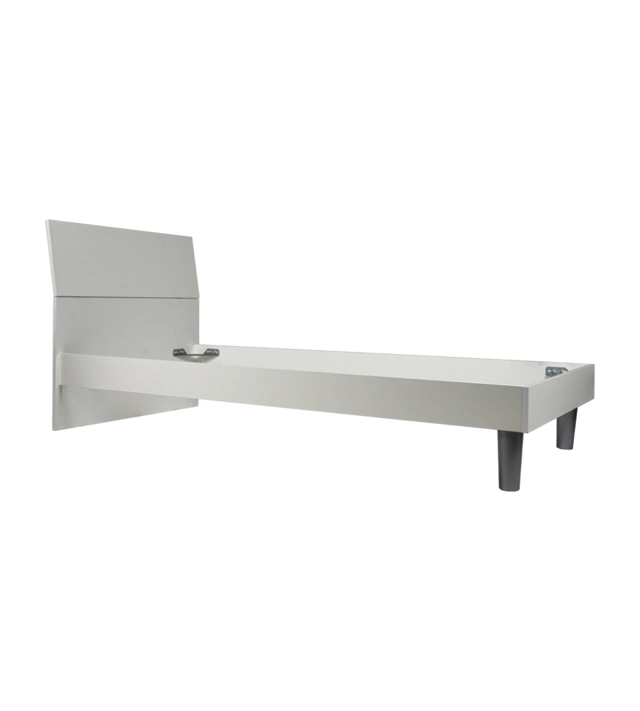 Letto singolo "giotto" bianco, 89,5x205x88 cm