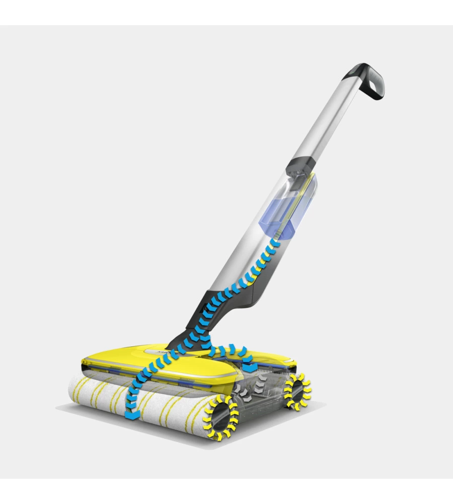 Lavapavimenti fc7 quattro rulli cordless a batteria - karcher