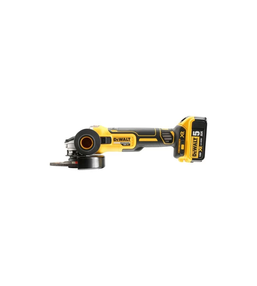 Smerigliatrice brushless a batteria dewalt dcg405pc con valigetta e due batterie da 18v 5.0 ah