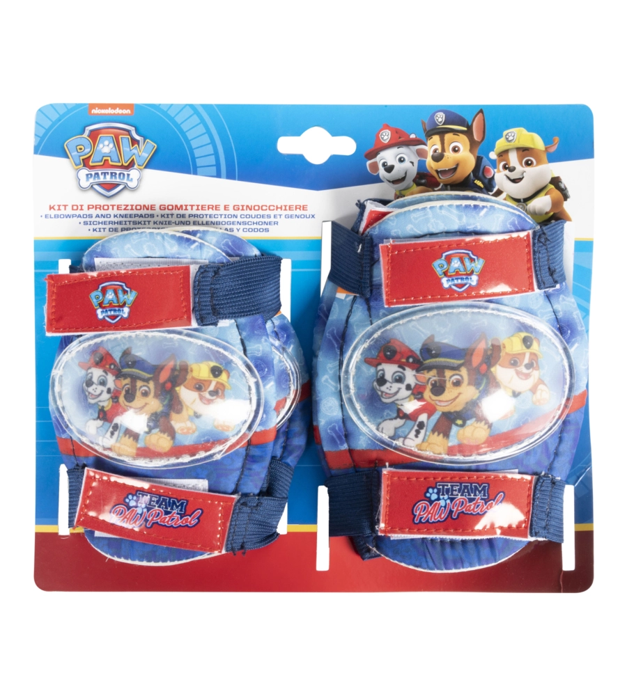 Kit di protezione bici "paw patrol boy" con due gomitiere e due ginocchiere