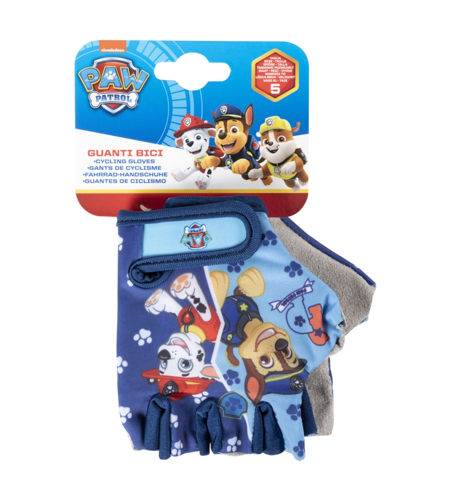 Coppia di guanti da bici "paw patrol" senza dita