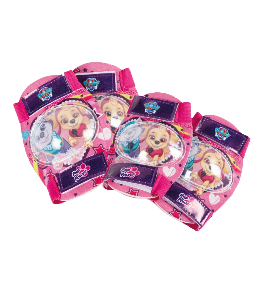 Kit di protezione "paw patrol boy girl" con 2 gomitiere e 2 ginocchiere