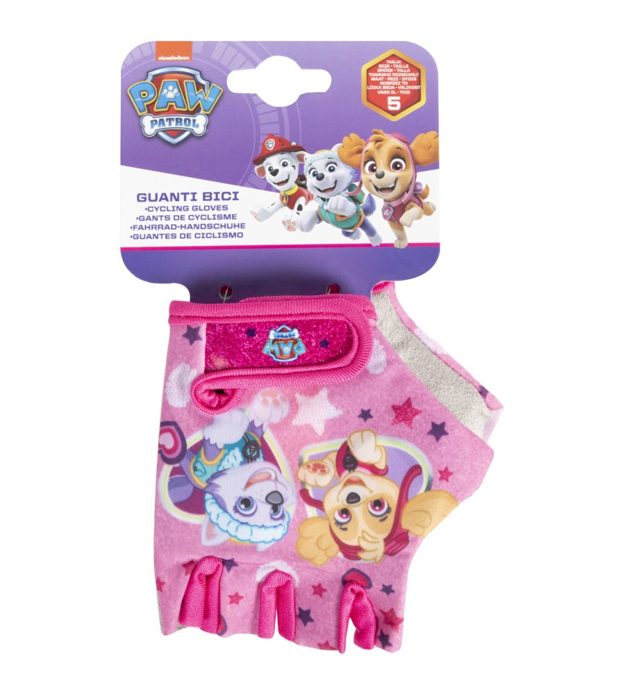 Coppia di guanti da bici "paw patrol girl" senza dita