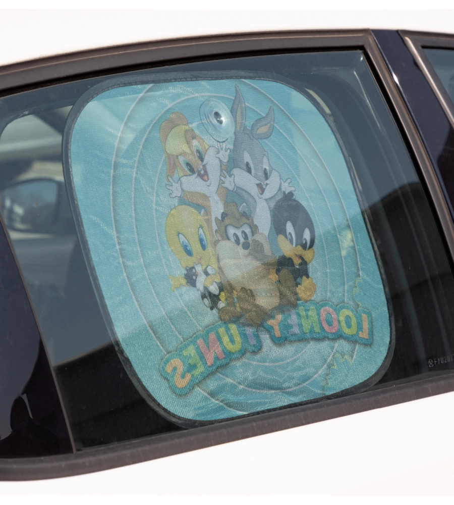 Coppia tendine auto laterali "looney tunes" 44x35 cm