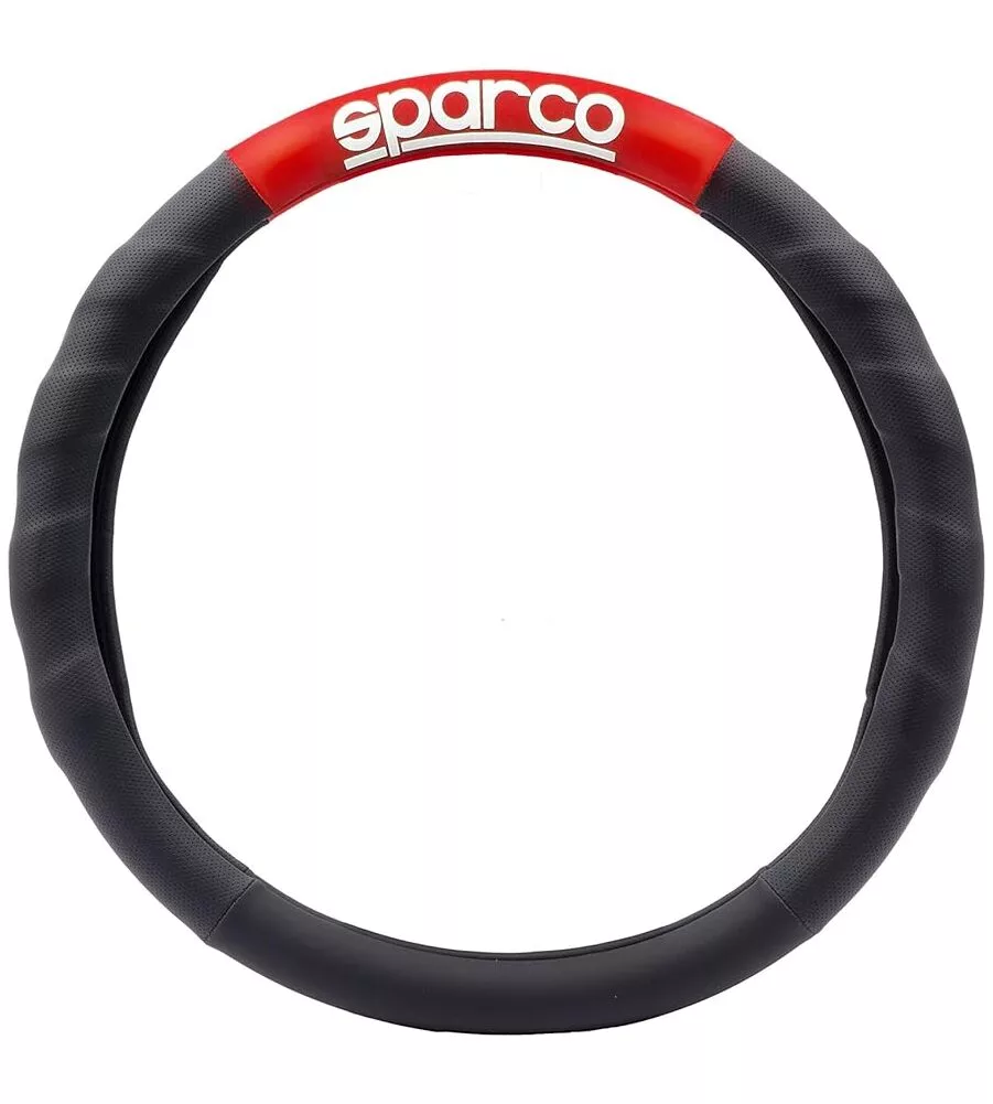 Coprivolante universale per auto sparco colore nero e rosso