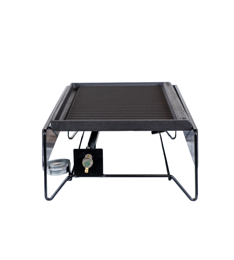 Barbecue a gas da appoggio mini nero, 62x42x22 cm - arnold