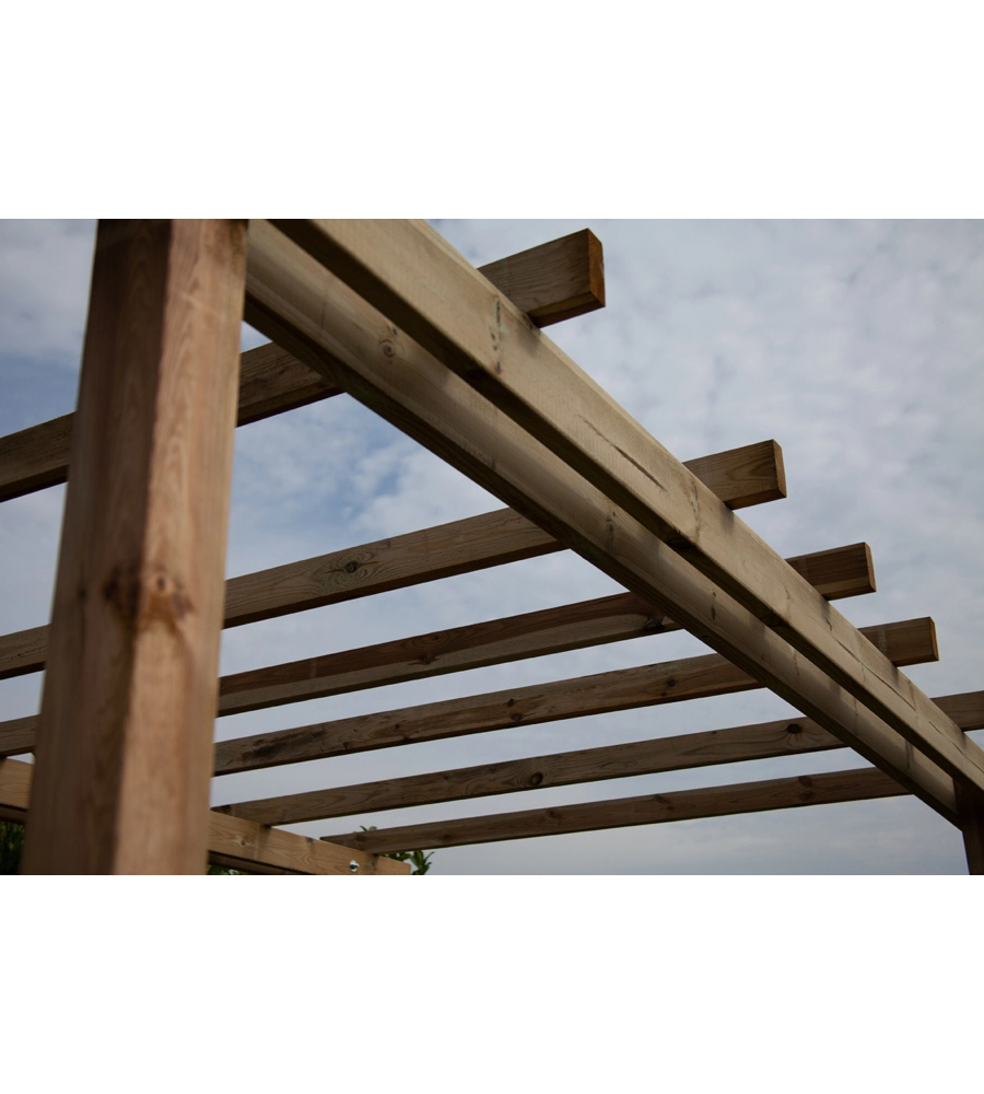 Pergola autoportante da esterno in legno, 240x240 cm