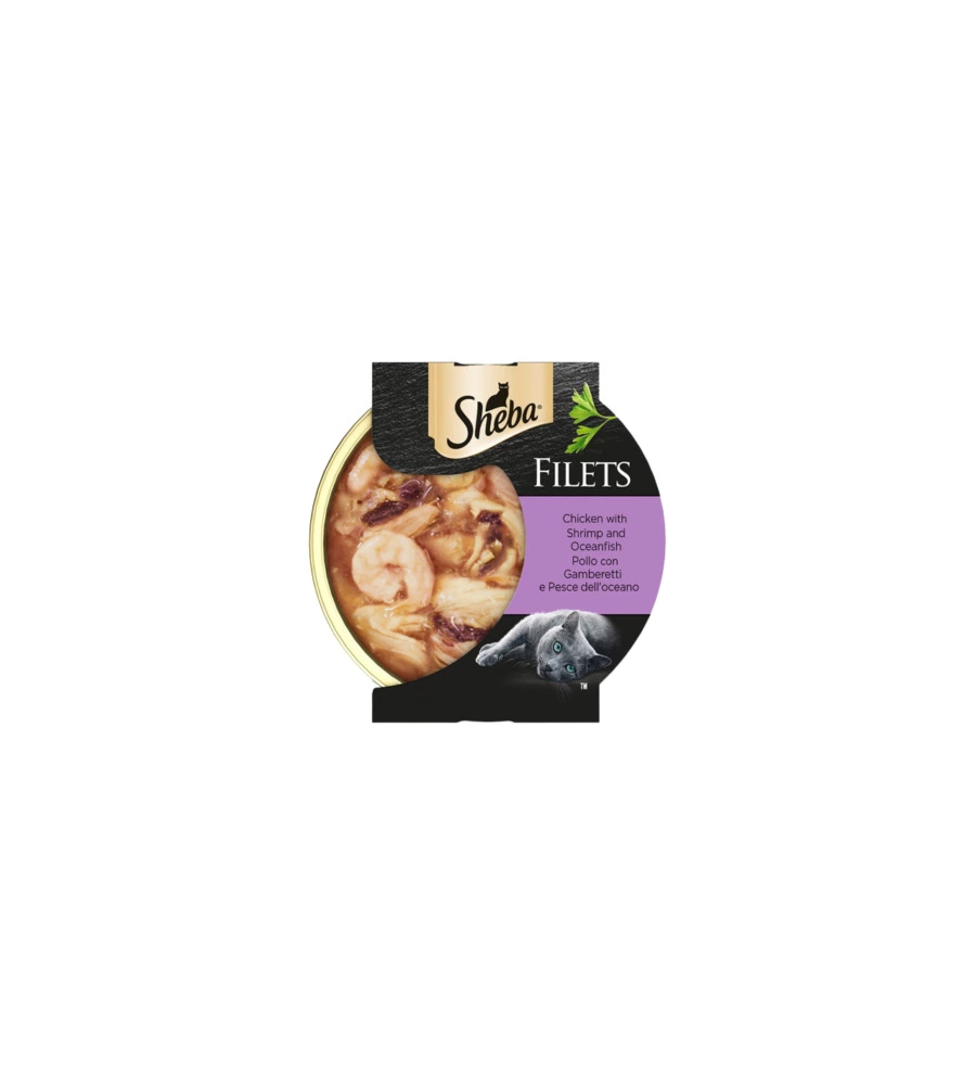 Sheba - umido per gatti filets gamberi al naturale 60 gr