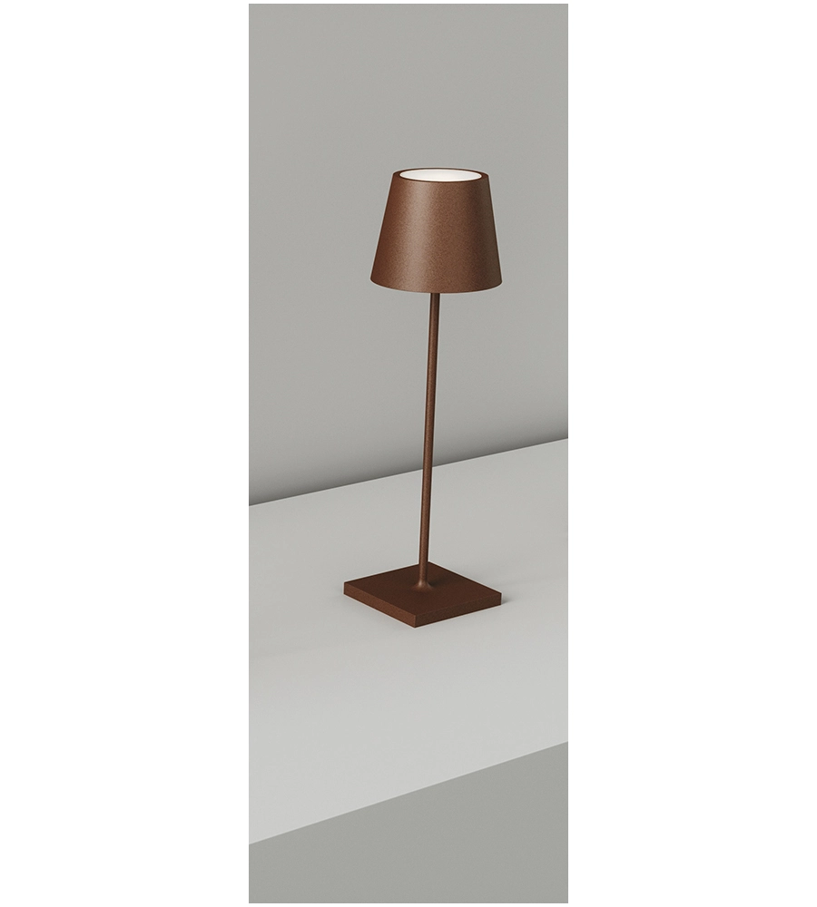 Lume led portatile "drink" corten 38x11 cm, 2.2 w