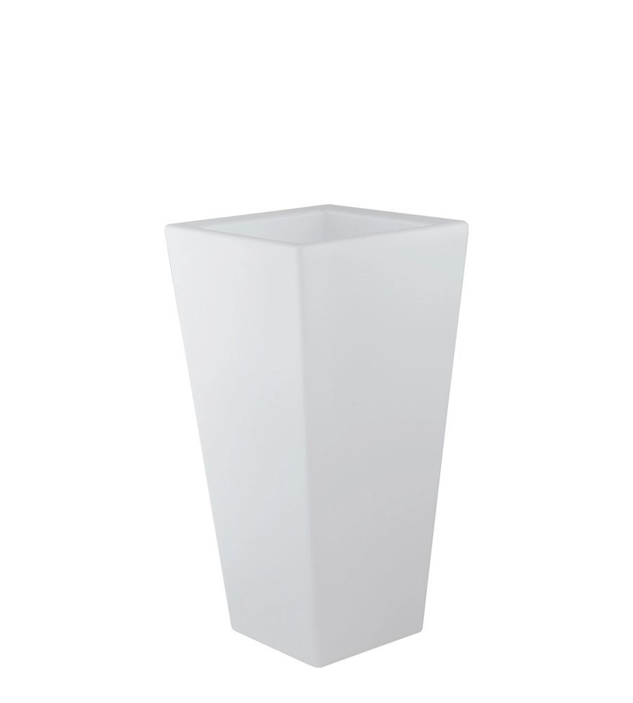 Vaso da giardino "geco" bianco 28x28x60cm, 1xe27